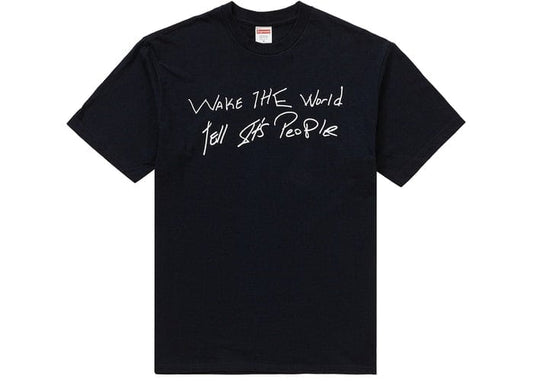 SUPREME WAKE THE WORLD TEE BLACK