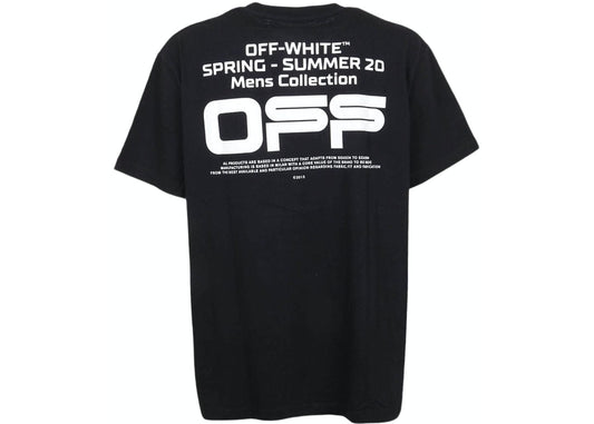 OFF WHITE BLACK WAVY LINE LOGO TEE