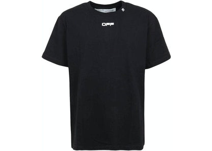 OFF WHITE BLACK WAVY LINE LOGO TEE