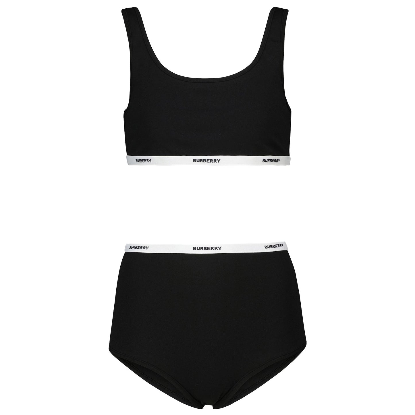 Womens Burberry Black Logo Bikini