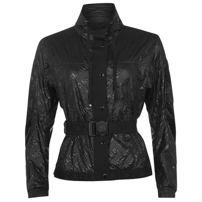 Women's Moncler Black Logo Belt Jacket