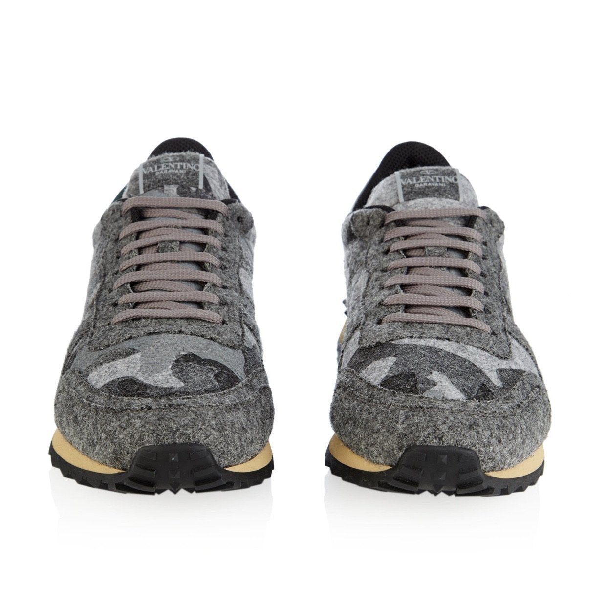 Womens Valentino Rockrunner Felt Sneakers
