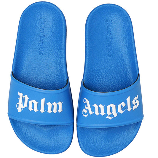 Kids Palm Angels Blue Sliders