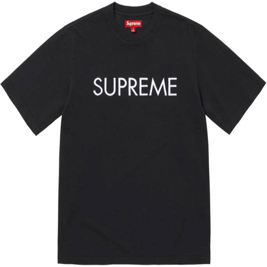 Supreme Black Embroidered Logo T-Shirt