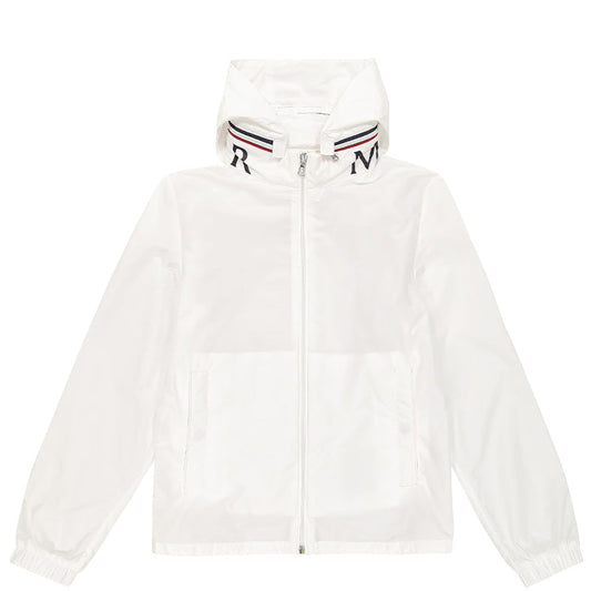 Kids Moncler Aidrian White Logo Jacket